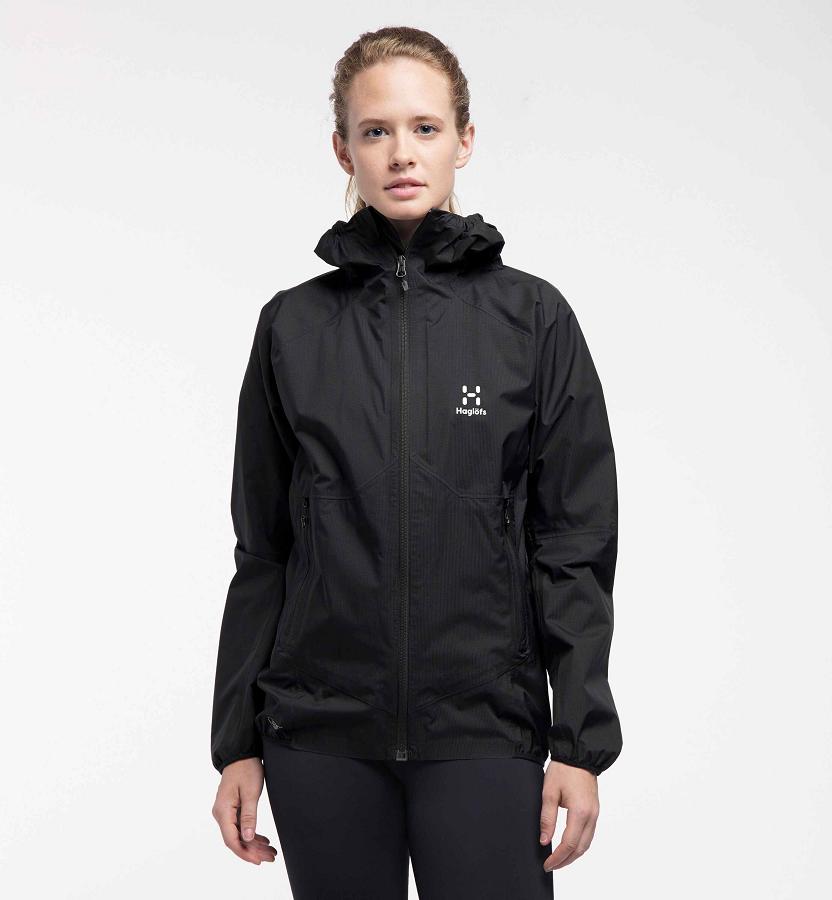 Haglöfs Womens L.I.M Proof Hiking Jacket Black New Zealand 74120ECGZ